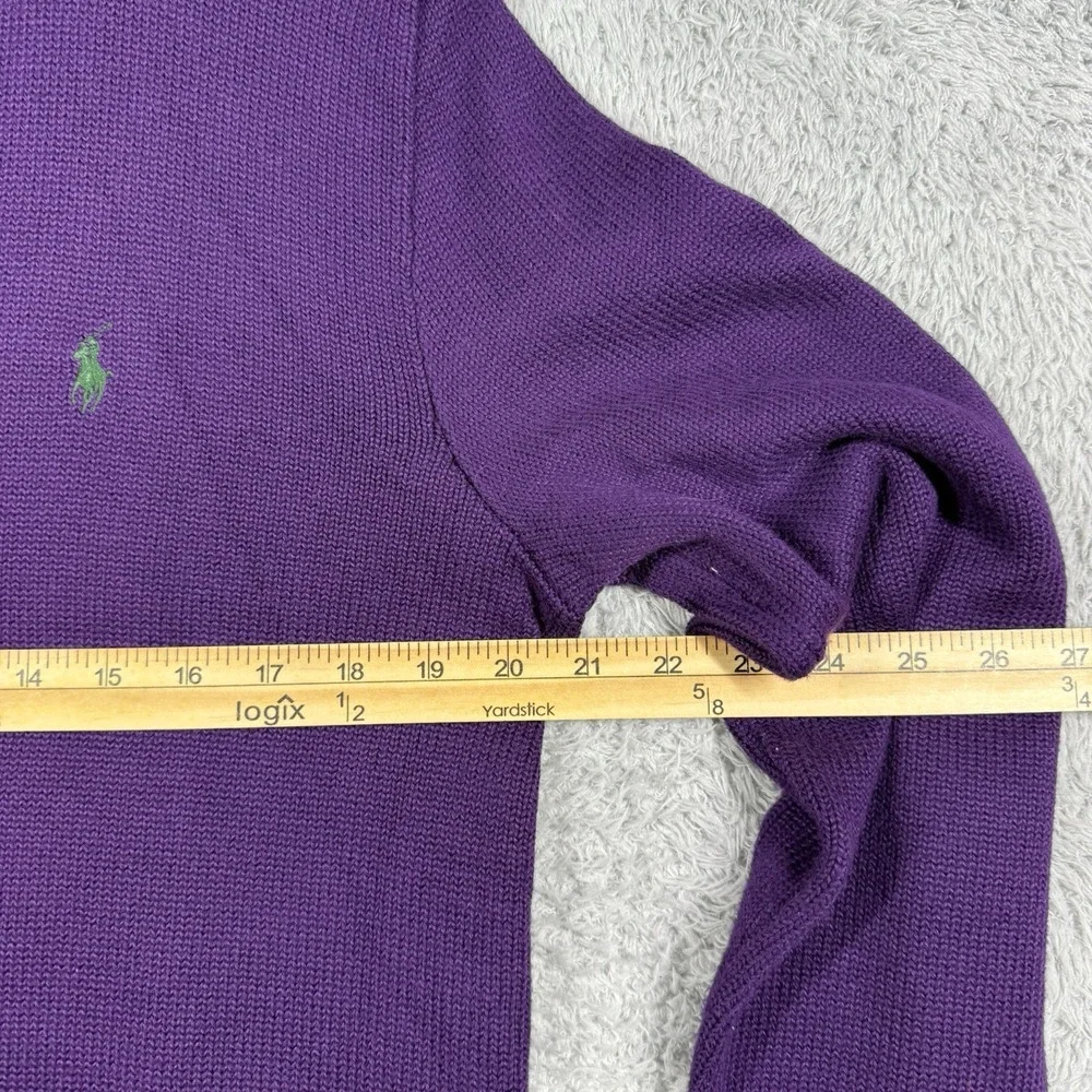 Polo Ralph Lauren Men's Medium Knit Sweater Exclusive Of‎ Decoration Purple